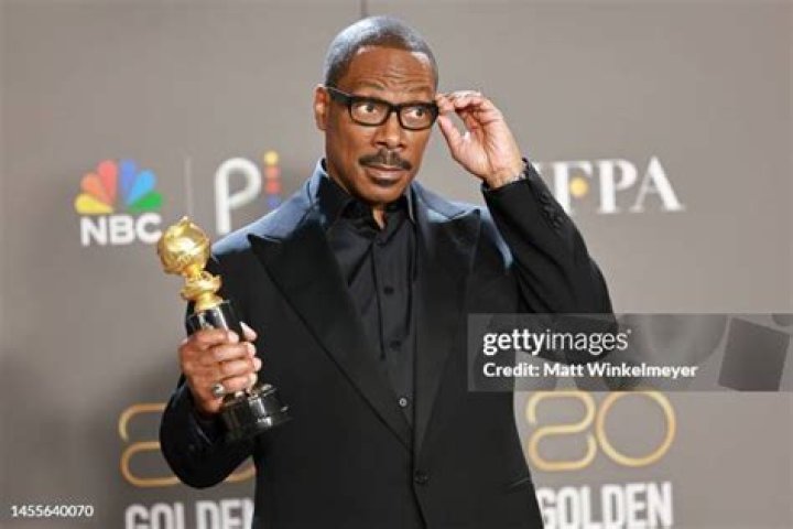  Eddie Murphy poses with the Cecil B. Demille Award in the press room during the 80th Annual Golden Globe Awards 